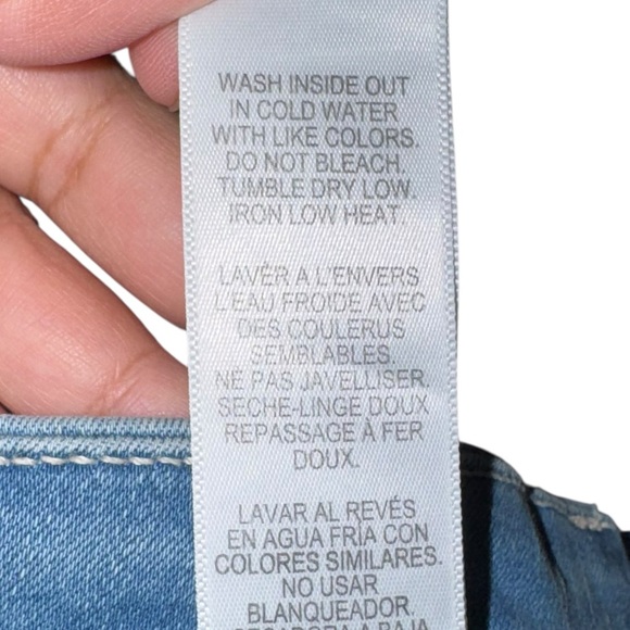 Good American Good Waist Distressed Skinny Jeans Light Wash Size 14 NWT - Picture 5 of 12